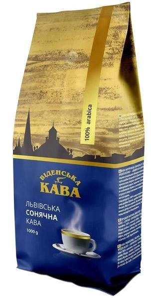 Акція на Кава в зернах Віденська кава "Львівська сонячна" 1 кг від Rozetka