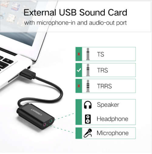 Карта звуковая Ugreen USB 2.0 внешняя (30724) - изображение 5