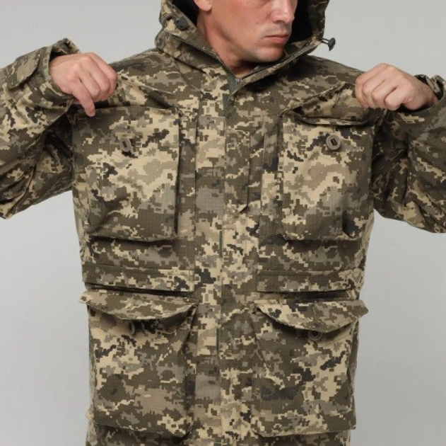 Куртка ЗСУ пиксель зимняя, бушлат утепленный водоотталкивающий, 56р - изображение 2