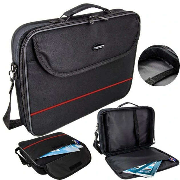 Torba Esperanza Classic do laptopa 15.6 Red ET101R (5901299946060) - obraz 5