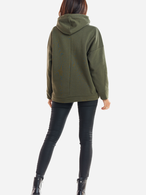 Bluza damska z kapturem kangurka Infinite You M223 S-M Khaki (5902360546158) - obraz 11