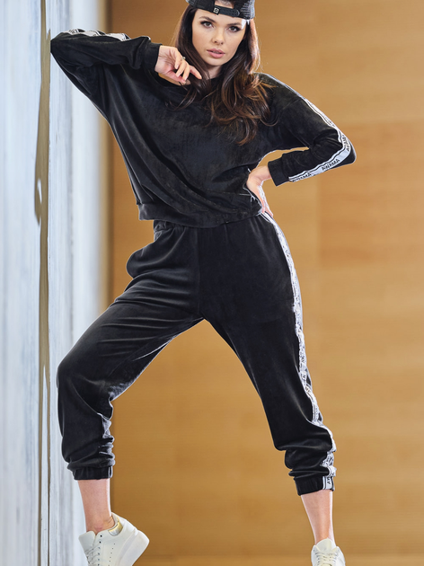 Spodnie dresowe damskie Awama A409 L-XL Czarne (5902360552241) - obraz 7