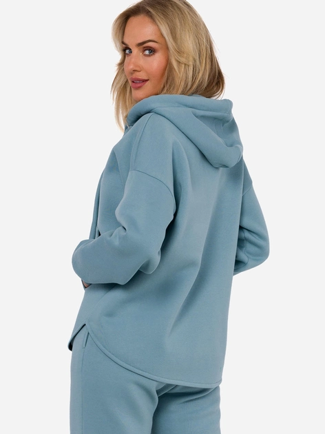 Bluza damska rozpinana streetwear długa Made Of Emotion M761 S-M Niebieska (5905563714089) - obraz 2
