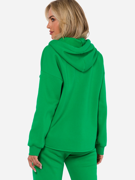 Толстовка на блискавці з капюшоном жіноча Made Of Emotion M761 L-XL Зелена (5905563714218) - зображення 2
