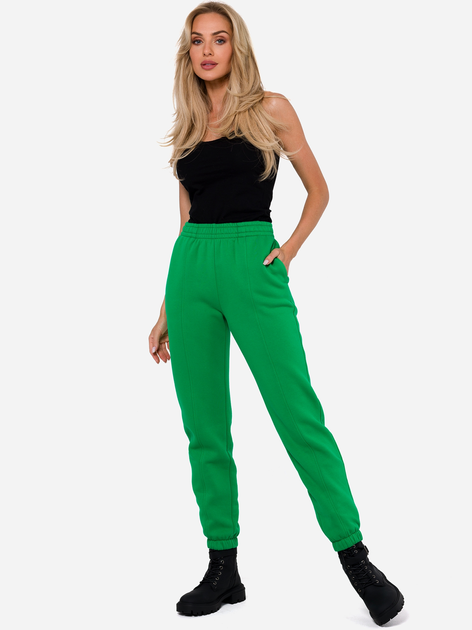 Спортивні штани жіночі Made Of Emotion M760 S Зелені (5905563714034) - зображення 2