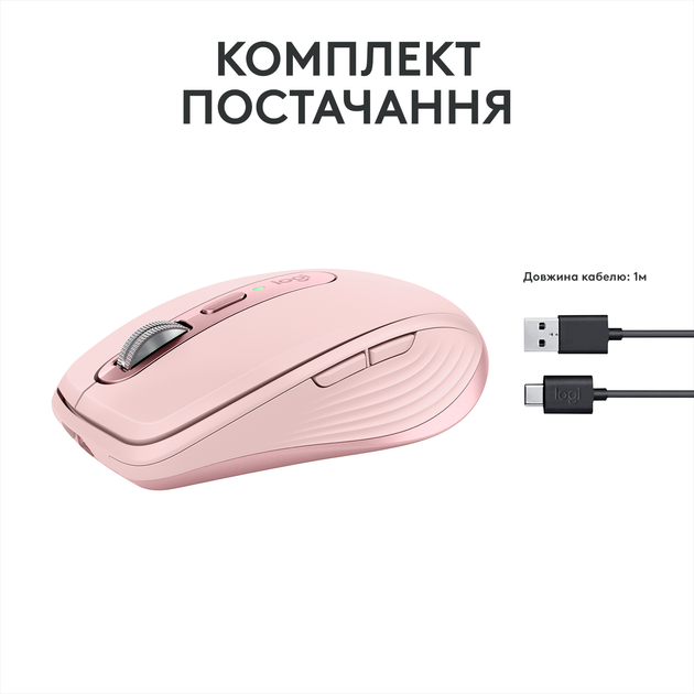 Мышка Logitech MX Anywhere 3S Bluetooth Rose (910-006931) - изображение 9