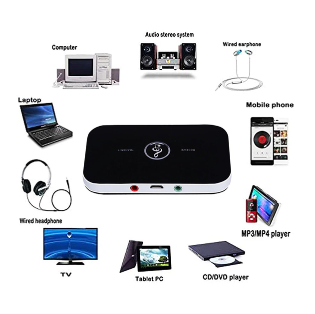 Bluetooth аудио ресивер/трансмиттер Vikefon BT-B6 2 в 1 с аккумулятором - изображение 2