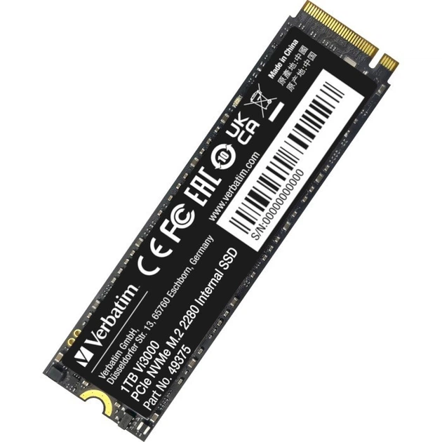 【新品/未開封】VERBATIM Vi3000 NVME M.2 SSD 1TB Накопичувач Verbatim SSD-Vi3000 Internal PCIe NVMe M.2 SSD 1TB