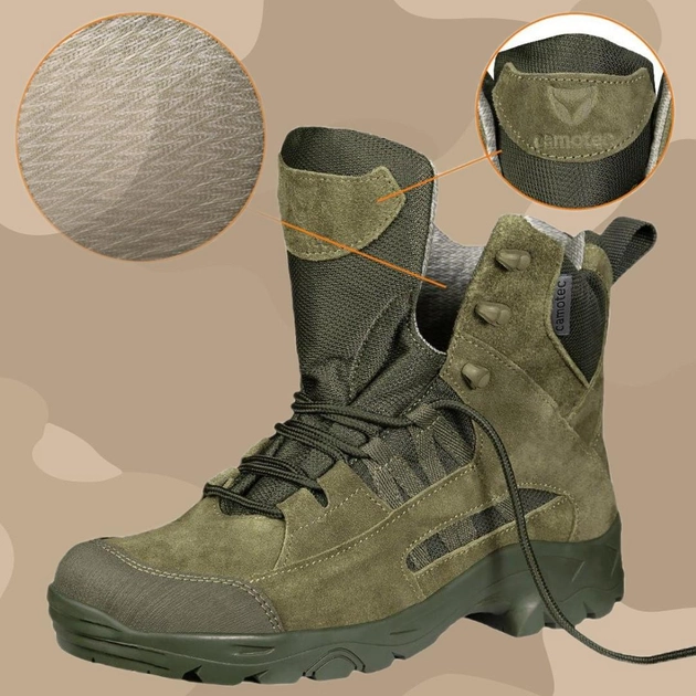 Берцы тактические Camotec Oplot 2.0 Olive/ Ботинки военные мужские нубук зима/ 41,5 р - изображение 1