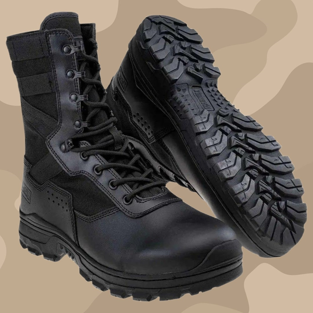 Ботинки Magnum Scorpion II 8.0 SZ Black, военные ботинки, трекинговые ботинки, тактические высокие ботинки, 42.5р - изображение 1