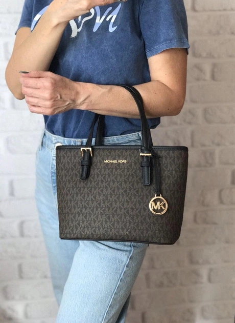Сумка женская Michael Kors Jet Set Travel Extra-Small Logo Top-Zip