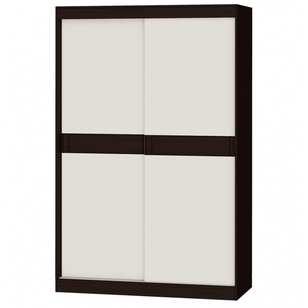 Шкаф-Купе Еверест Соната-1400 двухдверный 140*60*217 см Венге темный + белый - Фото 1 Шкаф-Купе Еверест Соната-1400 двухдверный 140*60*217 см Венге темный + белый - изображение 1