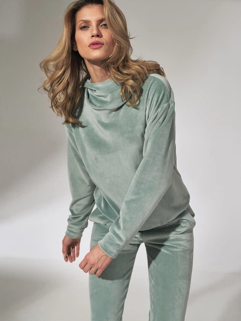 Bluza damska z kapturem elegancka Figl M745 S Miętowa (5902194386715) - obraz 6