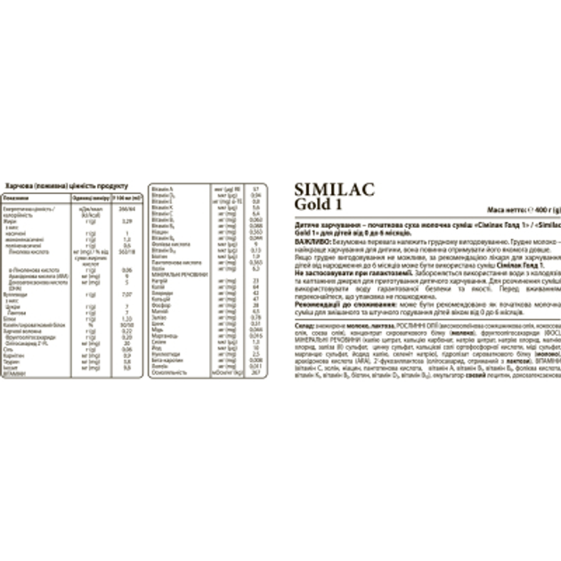 Дитяча суміш Similac 1 Gold 0 міс. 400 г (5391523058100) - зображення 5