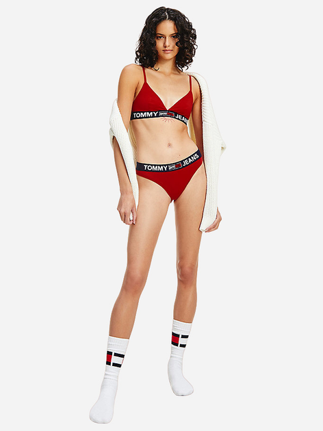 Majtki bikini damskie bawełniane Tommy Hilfiger Jeans UW0UW02773 S Czerwone (8720113404763) - obraz 1