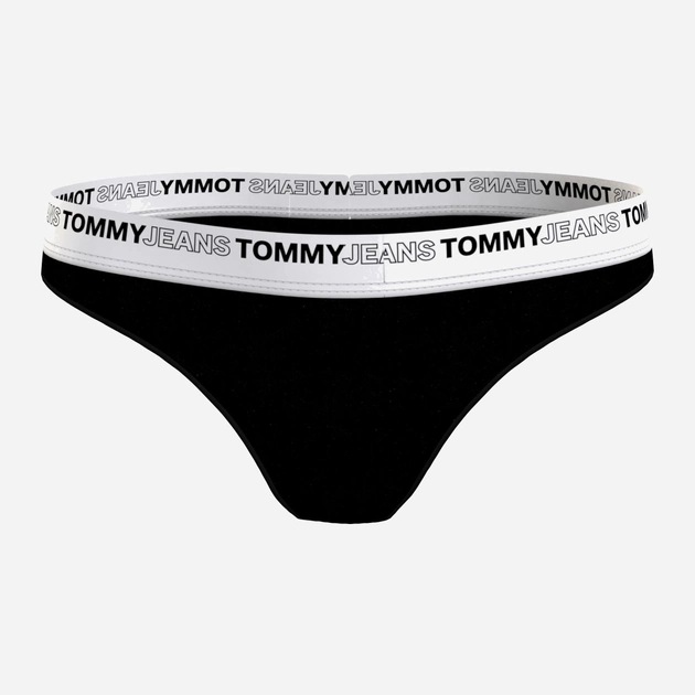 Majtki stringi damskie bawełniane Tommy Hilfiger Jeans UW0UW03865BDS S Czarne (8720641941693) - obraz 1