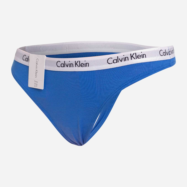 Majtki stringi damskie bawełniane Calvin Klein Underwear 0000D1617E2NU S Niebieskie (8720107297180) - obraz 1