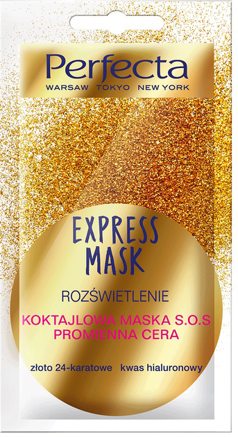 Maska koktajlowa Perfecta Express Mask S.O.S Promienna Cera 8 ml (5900525051363) - obraz 1