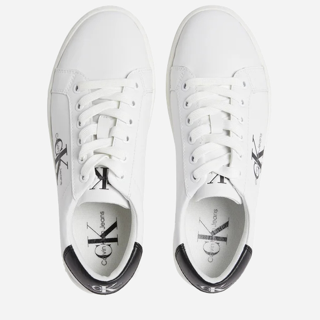 Sneakersy damskie skórzane Calvin Klein Jeans YW0YW01269 YBR 39 (8.5US) Białe (8720108602747) - obraz 4