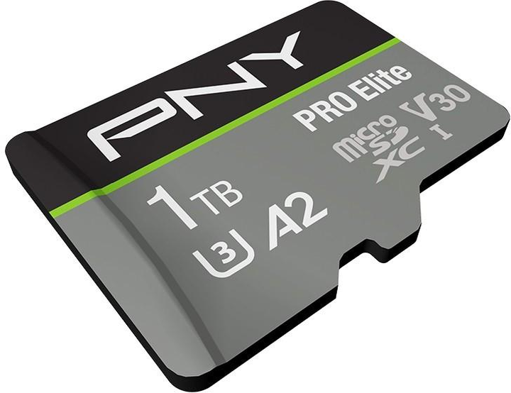 Karta pamięci PNY PRO Elite microSDXC 1TB Industrial Class 3 UHS-I V30 A2 + SD-adapter (P-SDU1TBV32100PRO-GE) - obraz 2
