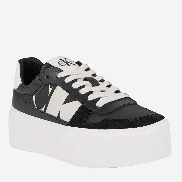 Sneakersy damskie skórzane Calvin Klein Jeans YW0YW01227 01D 37 (6.5US) Czarne (8720108630054) - obraz 3