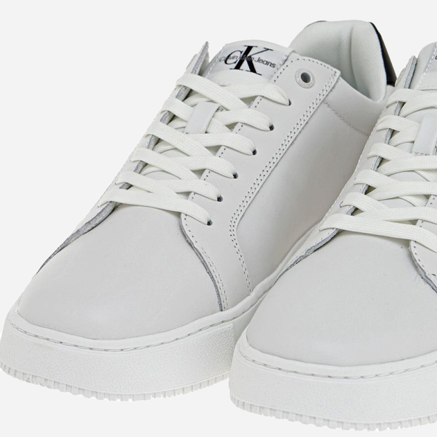 Sneakersy męskie skórzane Calvin Klein Jeans YM0YM00681 0LD 42 (9US) Białe (8720108892902) - obraz 4