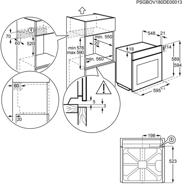 Духова шафа електрична Electrolux EOB 3400 BOR - зображення 7