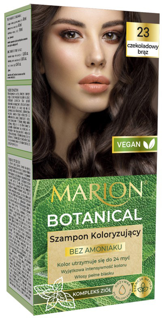 Фарбувальний шампунь Marion Botanical 23 Шоколадний коричневий без аміаку 90 мл (5902853000235) - зображення 1