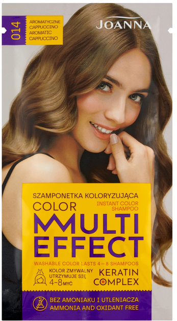 Szamponetka koloryzująca Joanna Multi Effect Color 014 Aromatyczne Cappuccino 35 g (5901018015244) - obraz 1