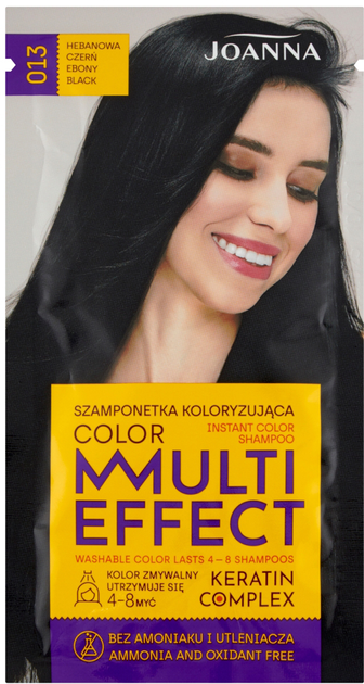 Szamponetka koloryzująca Joanna Multi Effect Color 013 Hebanowa Czerń 35 g (5901018015237) - obraz 1