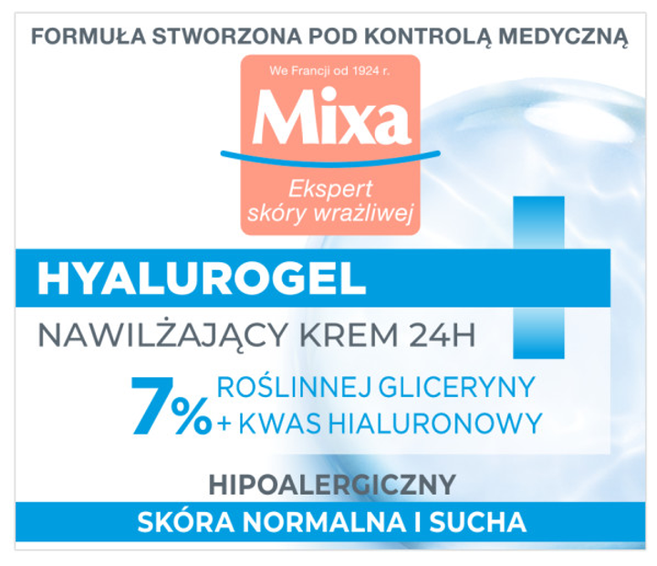 Krem do twarzy nawilżający MIXA Hyalurogel intensywnie 50 ml (3600550826265) - obraz 1