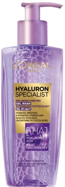 Żel myjący do twarzy L'Oreal Paris Hyaluron Specialist wypełniająco-oczyszczający 200 ml (3600523959686) - obraz 1