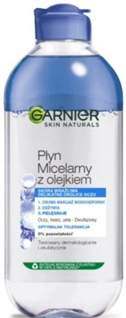 Міцелярна вода Garnier Skin Naturals з екстрактом волошки 400 мл (3600542098151) - зображення 1