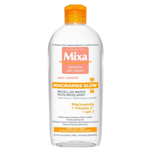 Płyn micelarny MIXA Niacinamide Glow z niacynamidem i witaminą C 400 ml (3600551111537) - obraz 1