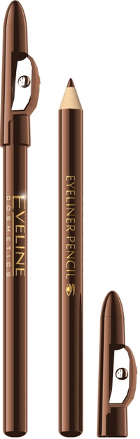 Олівець для очей Eveline Eyeliner Pencil короткий Brown (5901761941777) - зображення 1