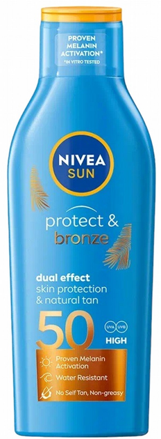 Balsam do opalania Nivea Sun Protect & Bronze aktywujący naturalną opaleniznę SPF 50 200 ml (5900017083452) - obraz 1