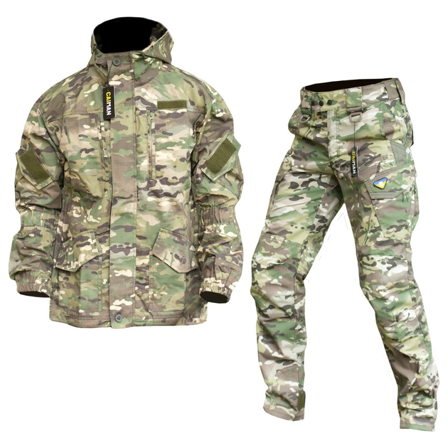 Мужской тактический костюм Aggressor мультикам куртка и брюки камуфляжные размер L - изображение 1