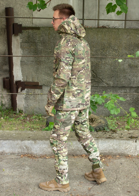 Чоловічий тактичний костюм Aggressor мультикам куртка та штани камуфляжні розмір L - зображення 2