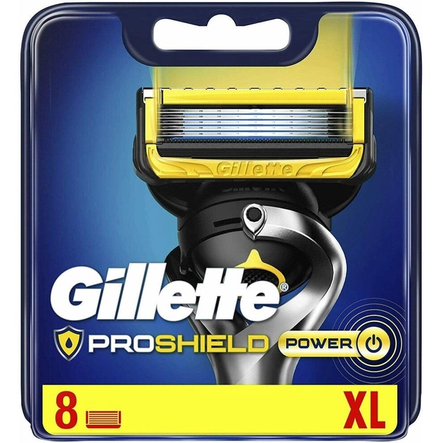 Змінні картриджі для гоління (леза) чоловічі Gillette Proshield Power 8 шт (7702018585717) - зображення 1