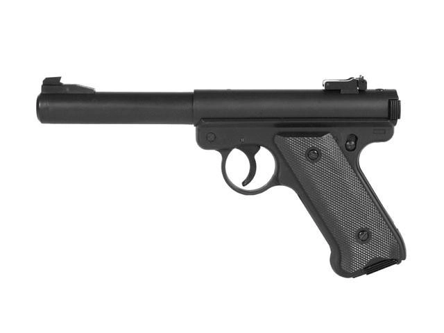 Страйкбольный пистолет Ruger MK1 Black Gas GNB KJW, для страйкбола - изображение 1