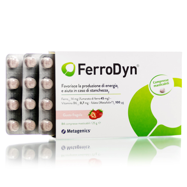 Жевательные таб от дефицита железа ФерроДин Metagenics Ferrodyn 84 шт ...