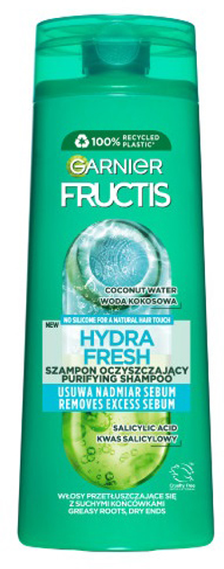 Шампунь Garnier Fructis Hydra Fresh очищувальний для жирного волосся з сухими кінчиками 400 мл (3600541970519) - зображення 1