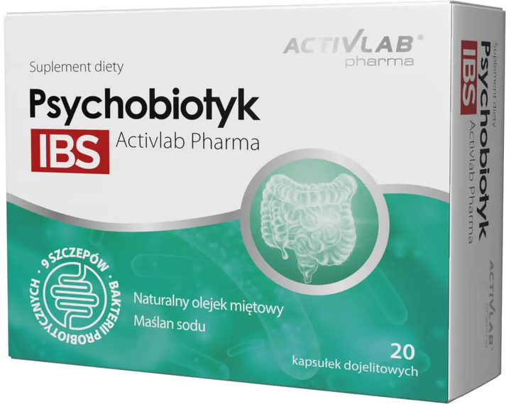 Probiotyki ActivLab Psychobiotyk IBS 20 kapsułek (5903260905205) - obraz 1