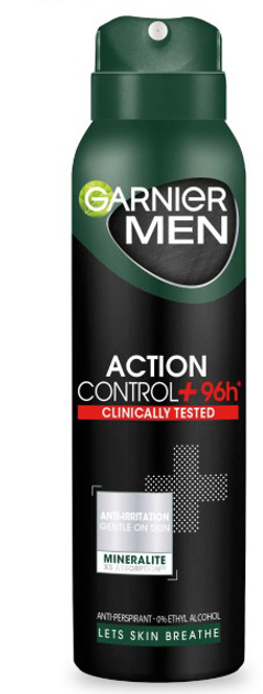 Antyperspirant Garnier Men Action Control+ Clinically Tested spray 150 ml (3600542475051) - obraz 1