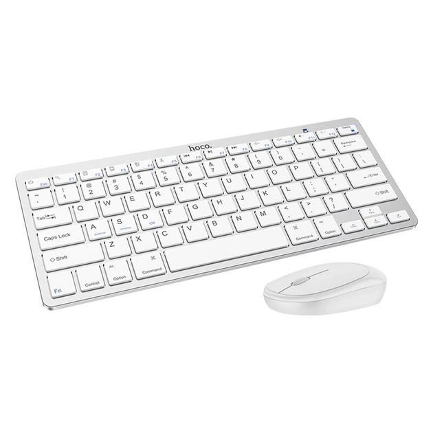 Беспроводная клавиатура с мышкой HOCO DI05 ABS пластик USB, Plug and Play Белая - изображение 1