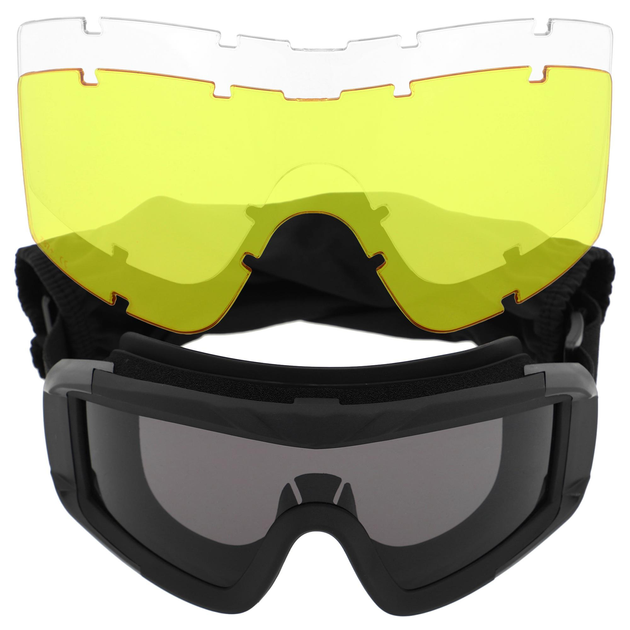 Захисні окуляри-маска SPOSUNE JY-026-2 оправа-чорна колір лінз сірий - изображение 1