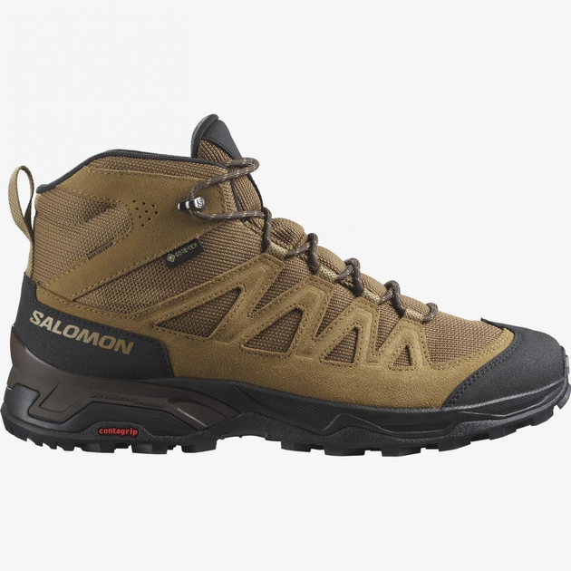 Черевики Salomon X WARD Leather MID GTX 3 водонепроникною мембраною Gore-Tex® | Kangaroo/Black/ Dull Gold, розмір 42 - зображення 2