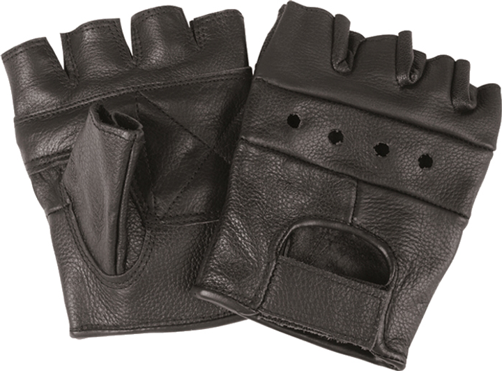 Перчатки кожаные без пальцев MIL-TEC 12517002 L Black (2000980513857) - изображение 1