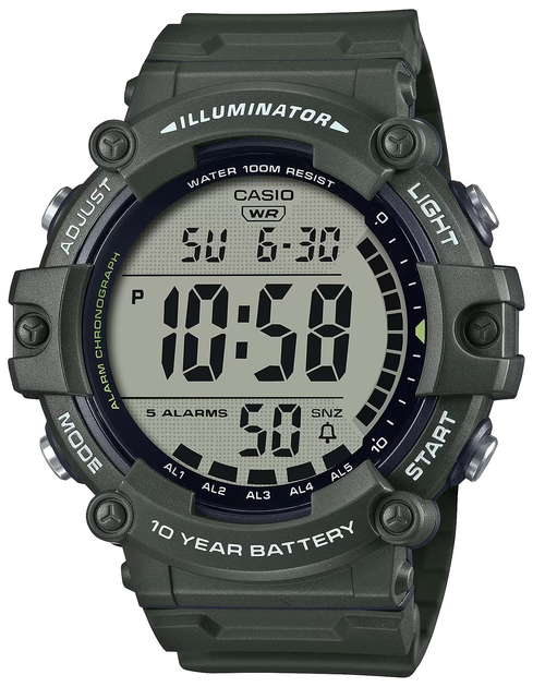 Часы мужские наручные Casio AE-1500WHX-3A тактические с подсветкой ...