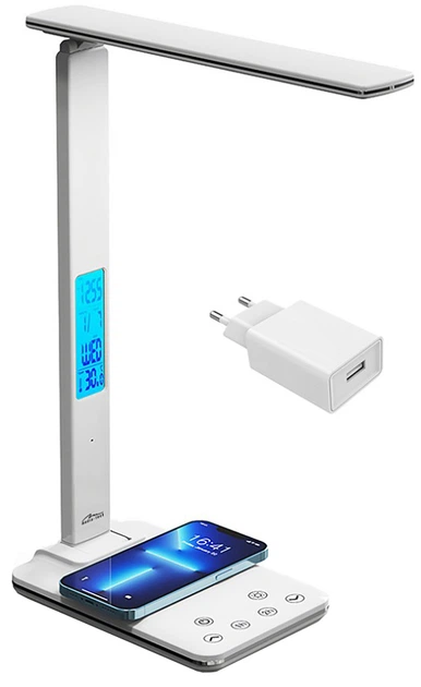LED лампа настільна Media-Tech MT222 з вбудованим бездротовим зарядним пристроєм LEDITOU - зображення 7